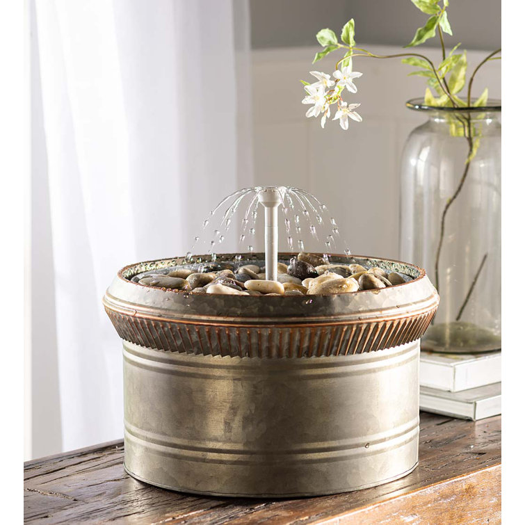 Plow & Hearth Hydria Cordless Rechargeable Smart Fountain Water Feature